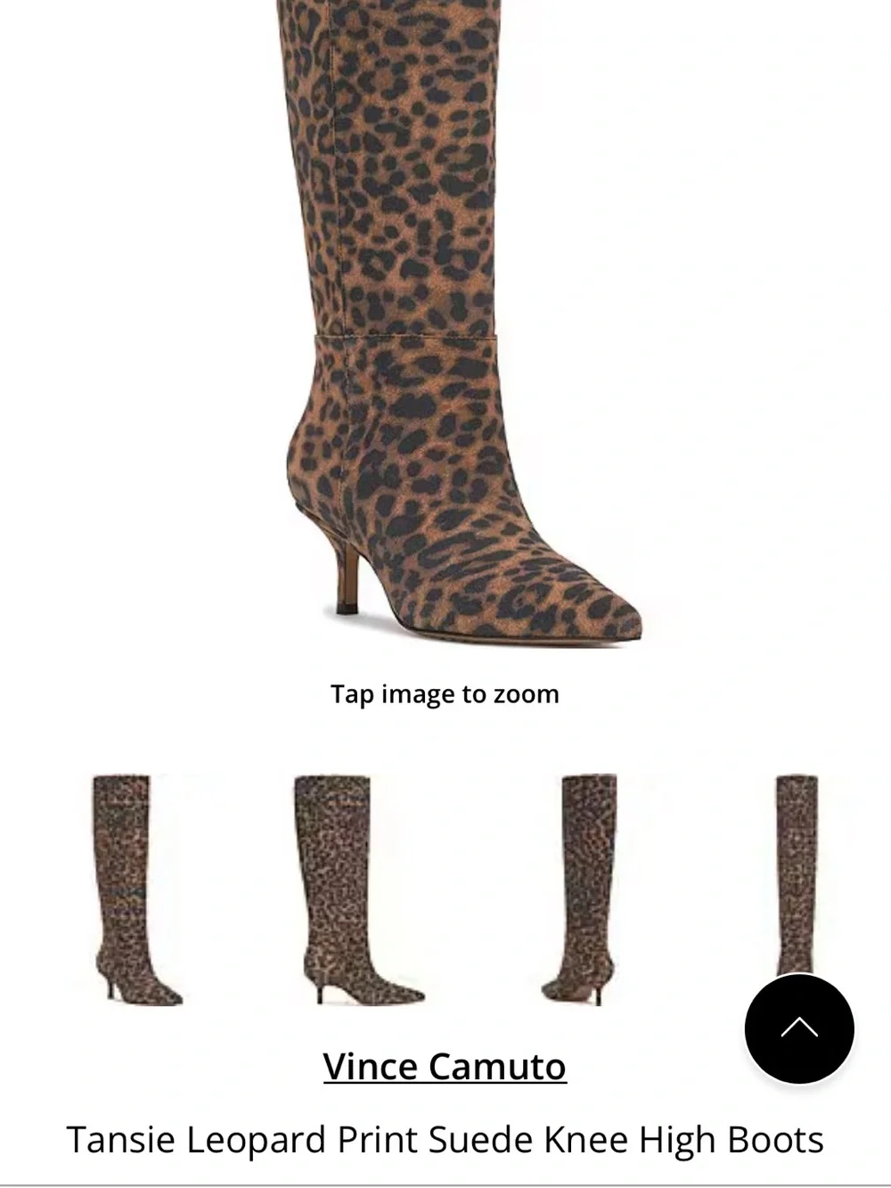 Vince Camuto Leopard Print Knee-High Heeled Boots - Brown